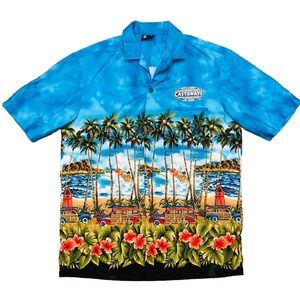 Vtg 80s‎ Royal Creations Shirt Men's M Castaways Casino Las Vegas Made In Hawaii